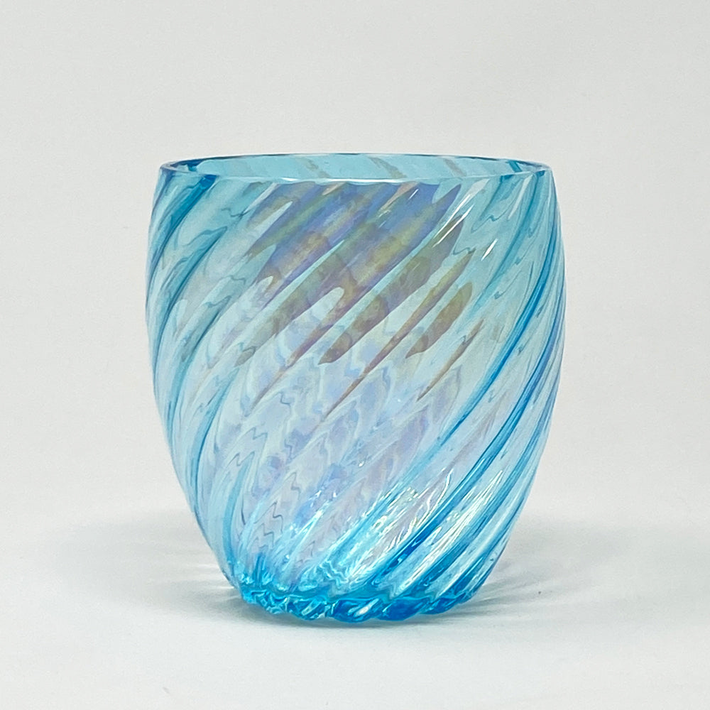 glass eye studio handmade glass december twist birthstone votive