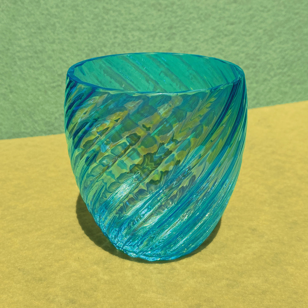 glass eye studio handmade glass december twist birthstone votive