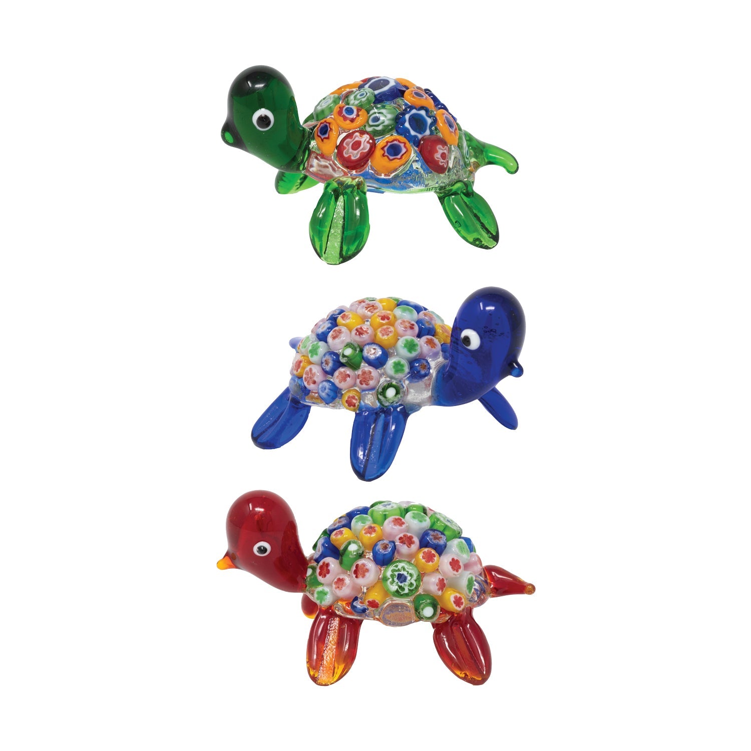 Millefiori Turtles: 3pc