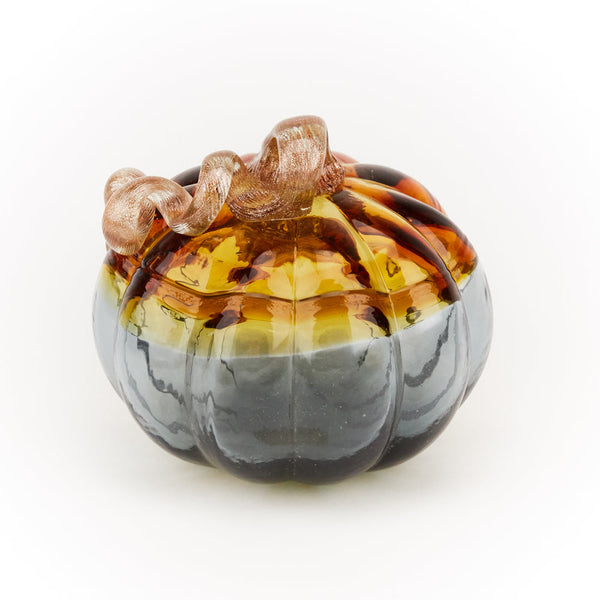 Amber & Gray Stripe Pumpkin