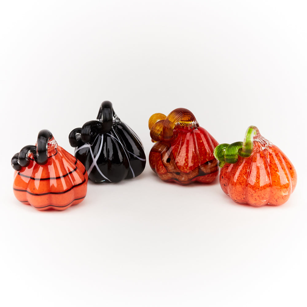 Mini Orange & Black Gourd Set