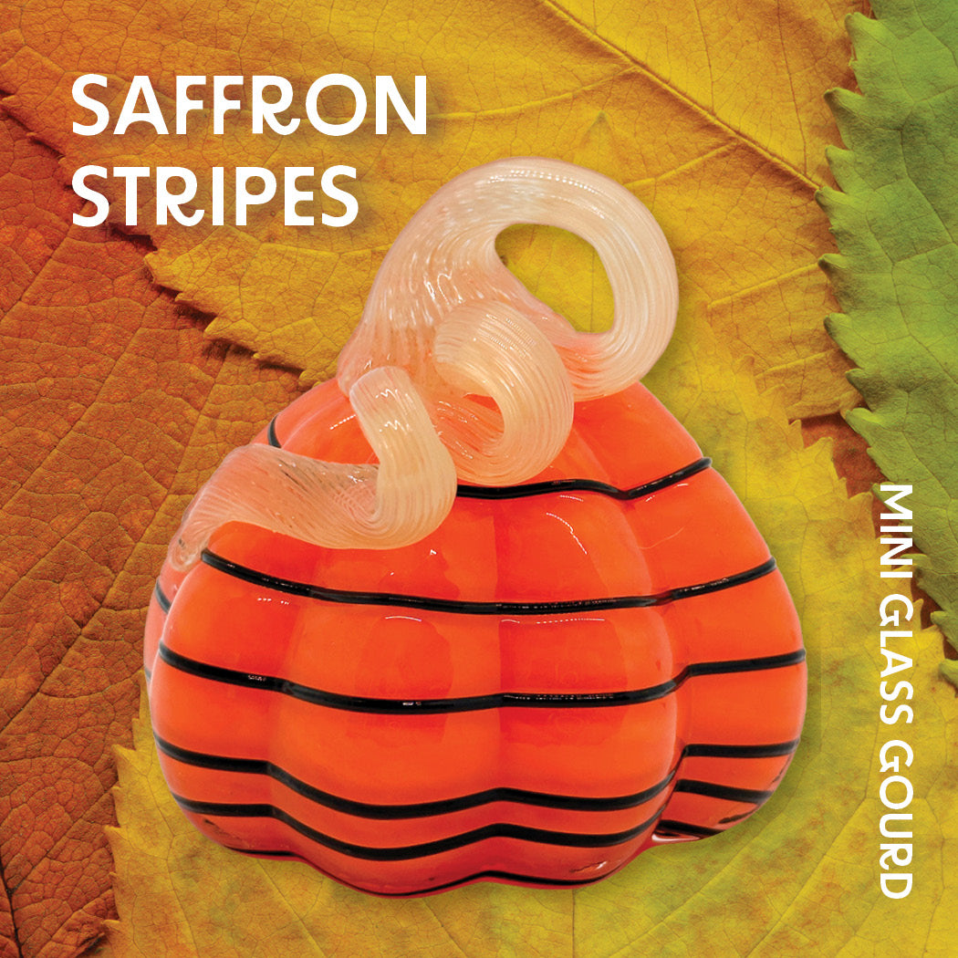 Saffron Stripes Mini Gourd