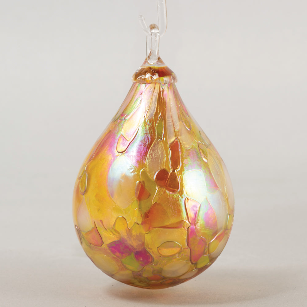 gold mosaic classic raindrop ornament