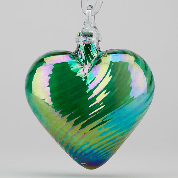 may heart birthstone ornament handmade glass