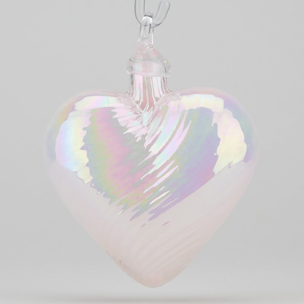 october heart birthstone ornament handmade glass